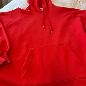 Athleta Bright Clear Red Oversized Hoodie.  Size M. Never Worn